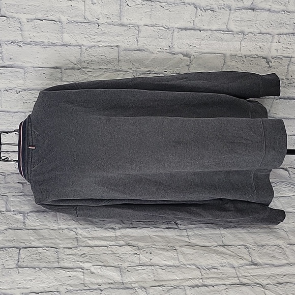 TOMMY HILFIGER Flag Logo 1/4 Zip Gray and Blue Sweater XXL/TG - Picture 5 of 6